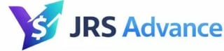 JRS Advance logo with stylized arrow and dollar sign design in purple and teal colors